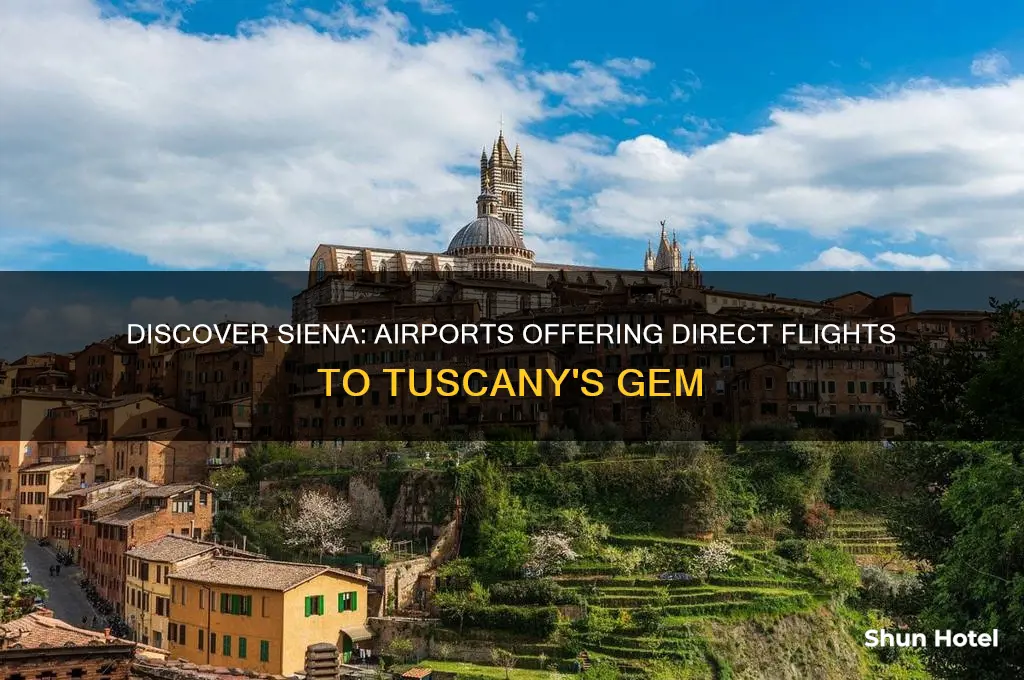which airports fly to siena