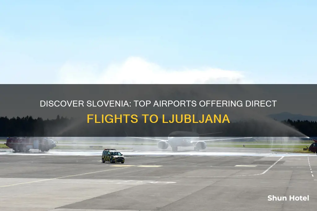 which airports fly to slovenia