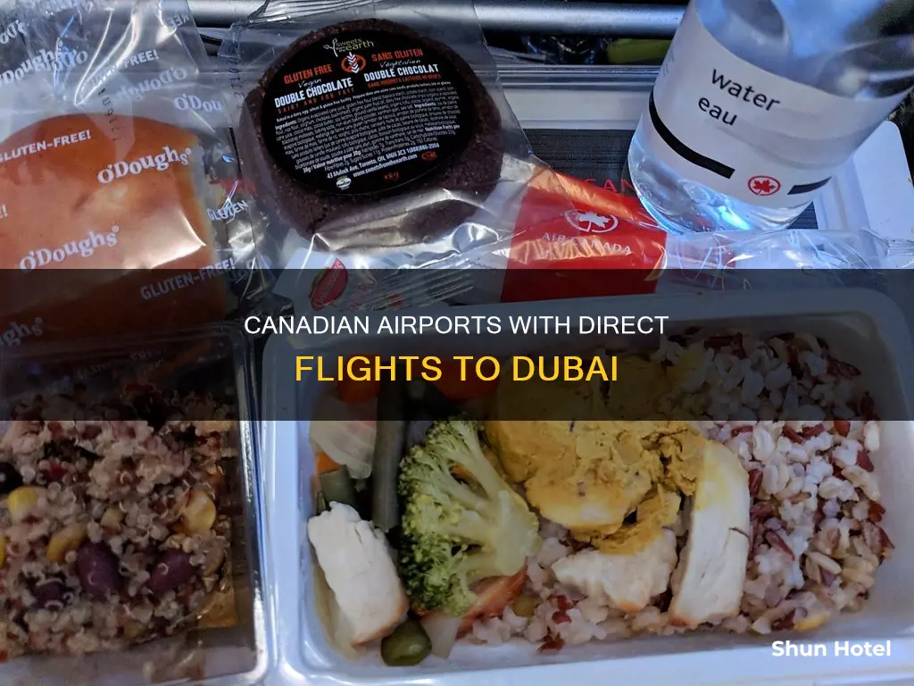 which airports in canada fly direct flights to dubai