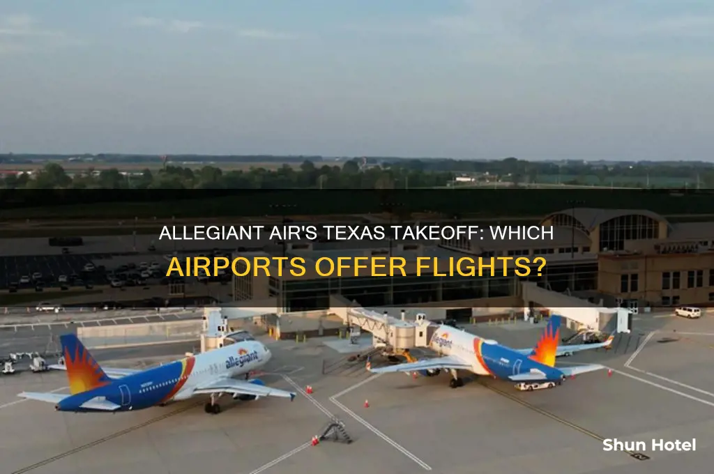 which airports in texas does alligent fly out of