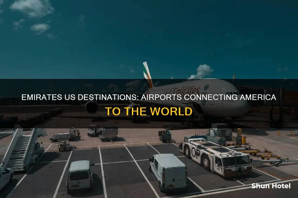 which airports in us does emrites fly from