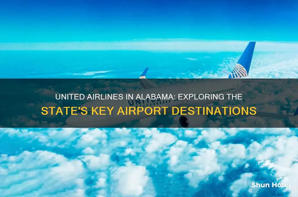 which airports united airlines fly in alabama