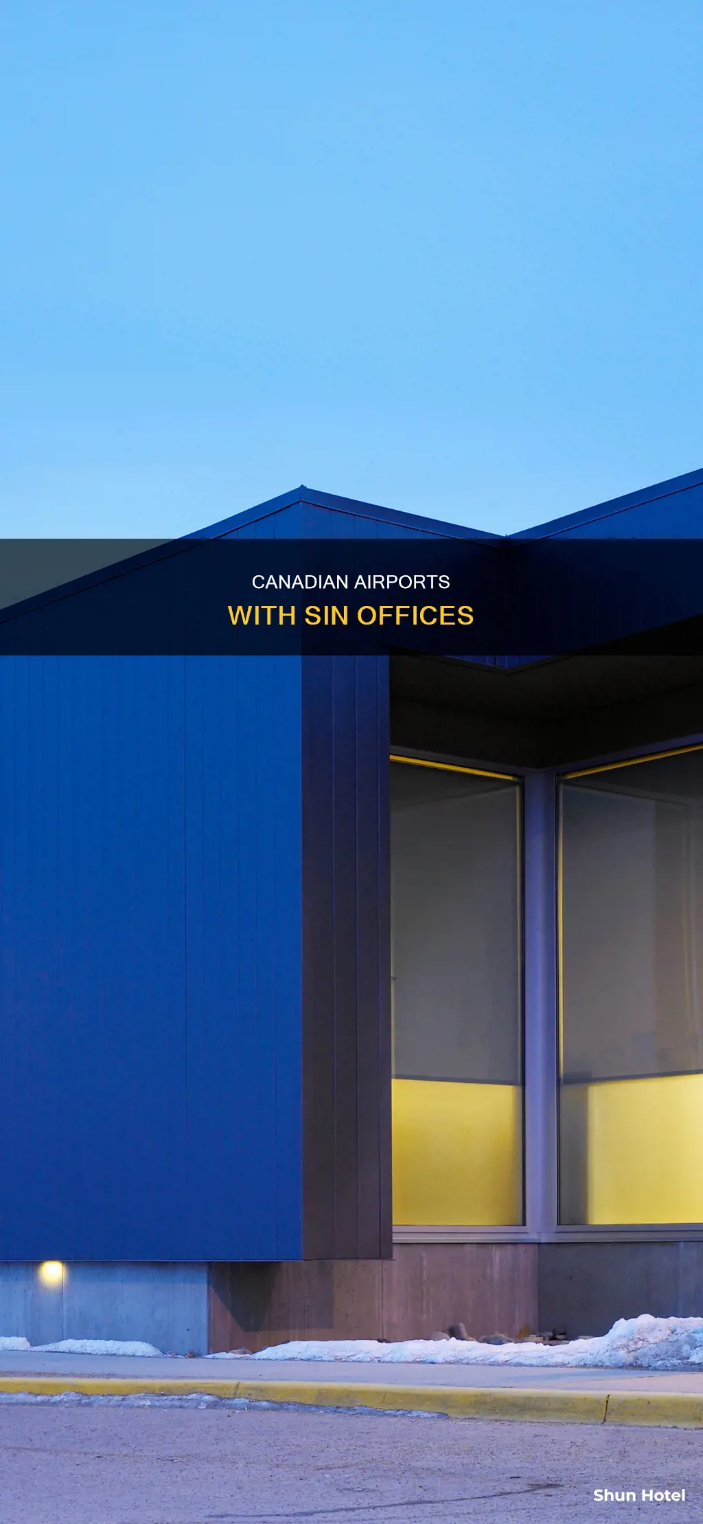 which canada airports have sin office