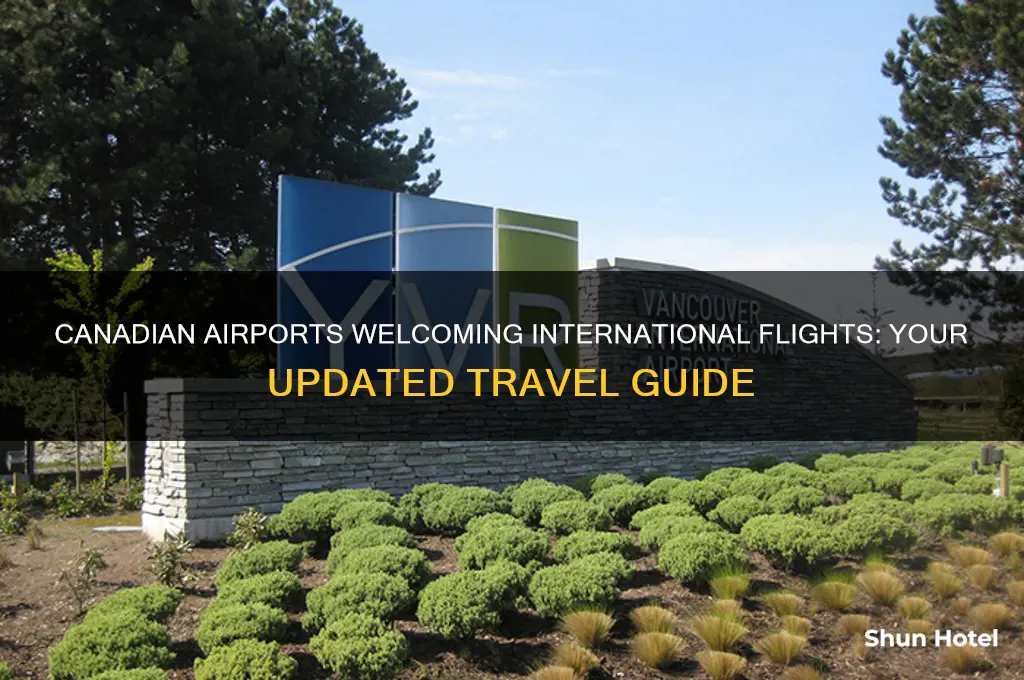 which canadian airports are open to international travel