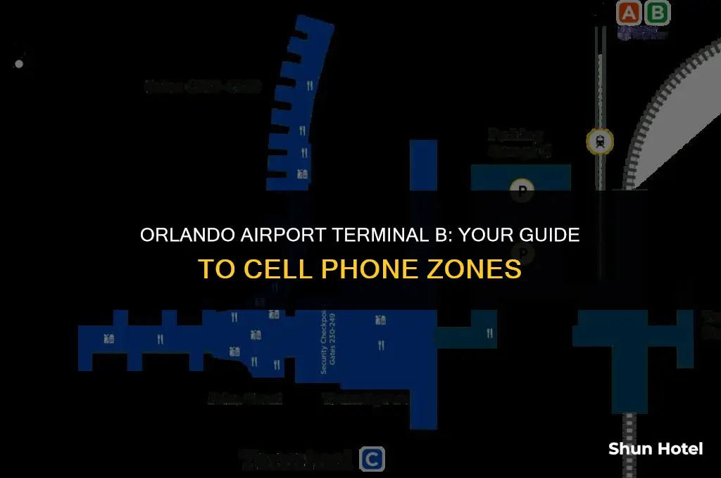which cell phone area for orlando airport terminal b