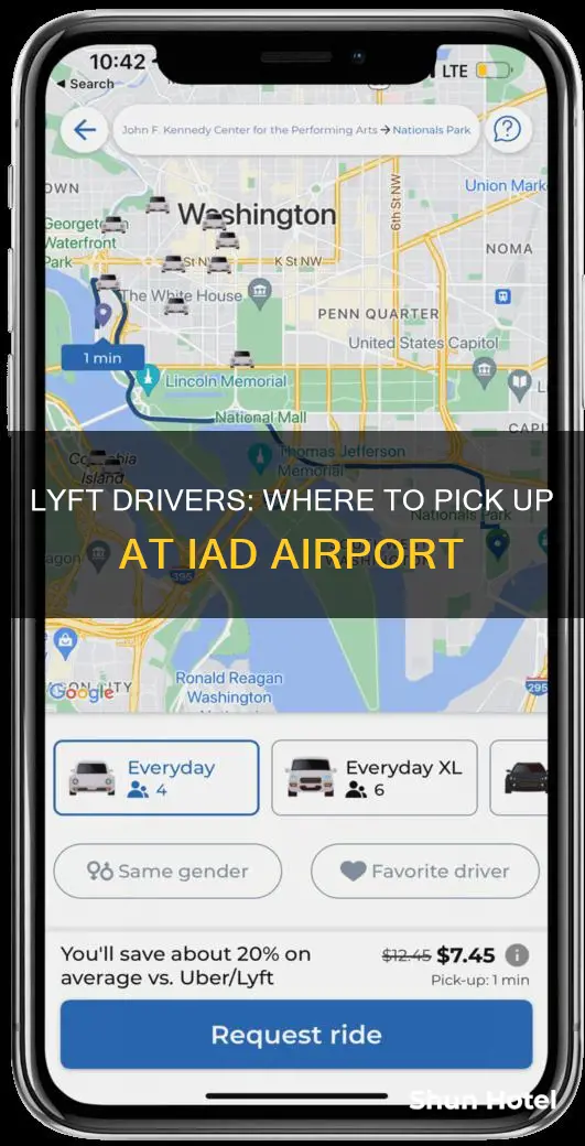 which city lyft drivers can pick up at iad airport