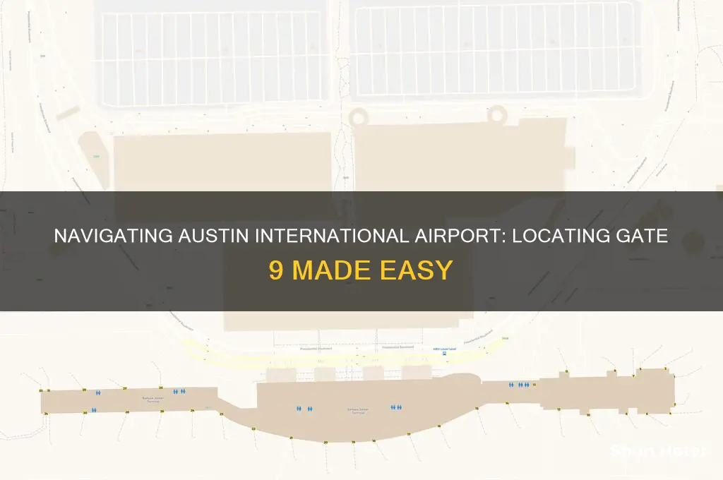 which end of the austin international airport is gate 9