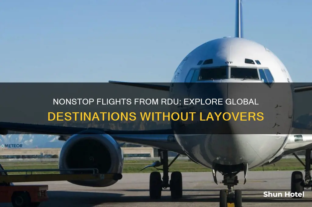 which international airports are non-stop from rdu