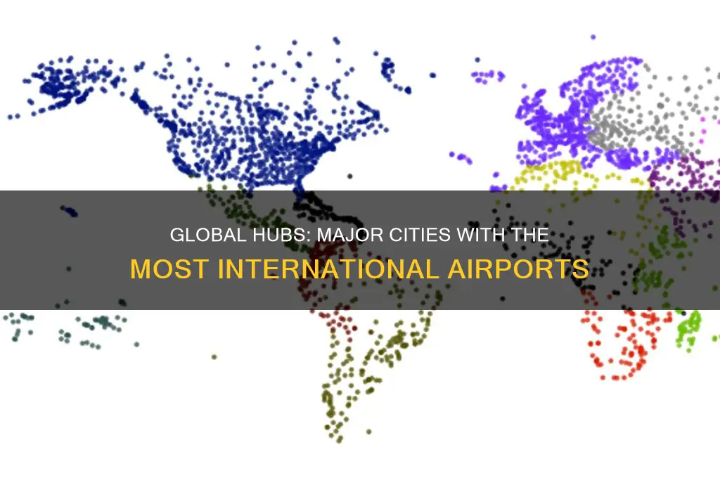 which international major cities has most major airports