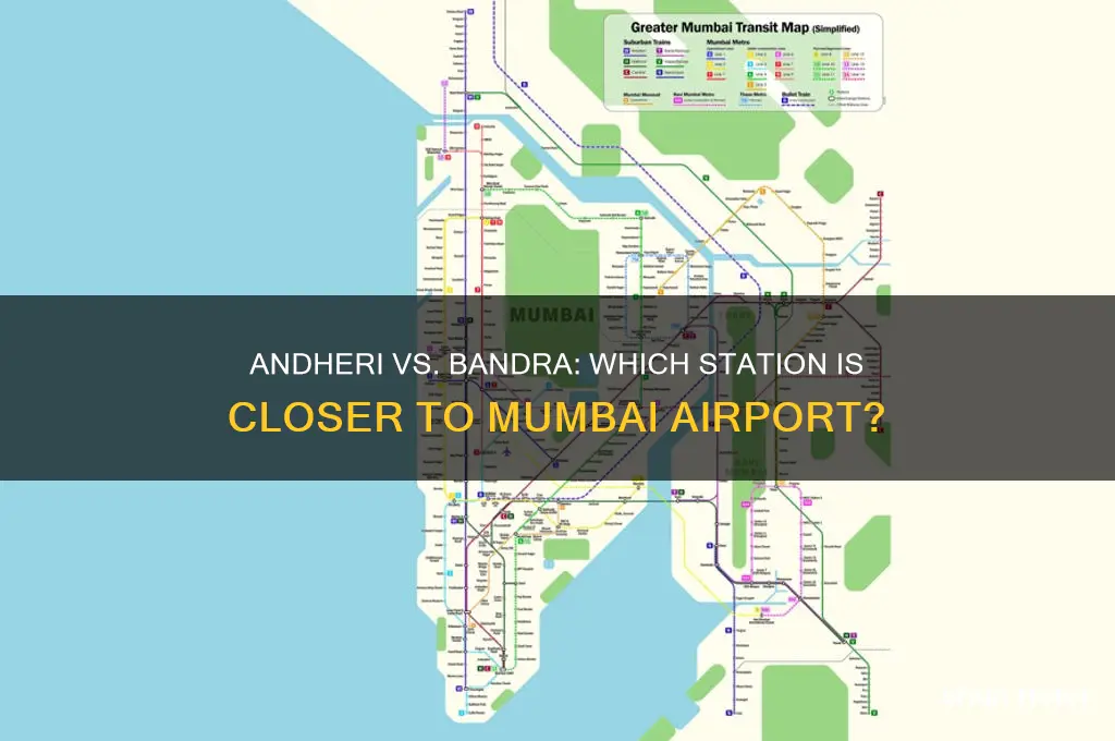 which is closer to international airport andheri or bandra station