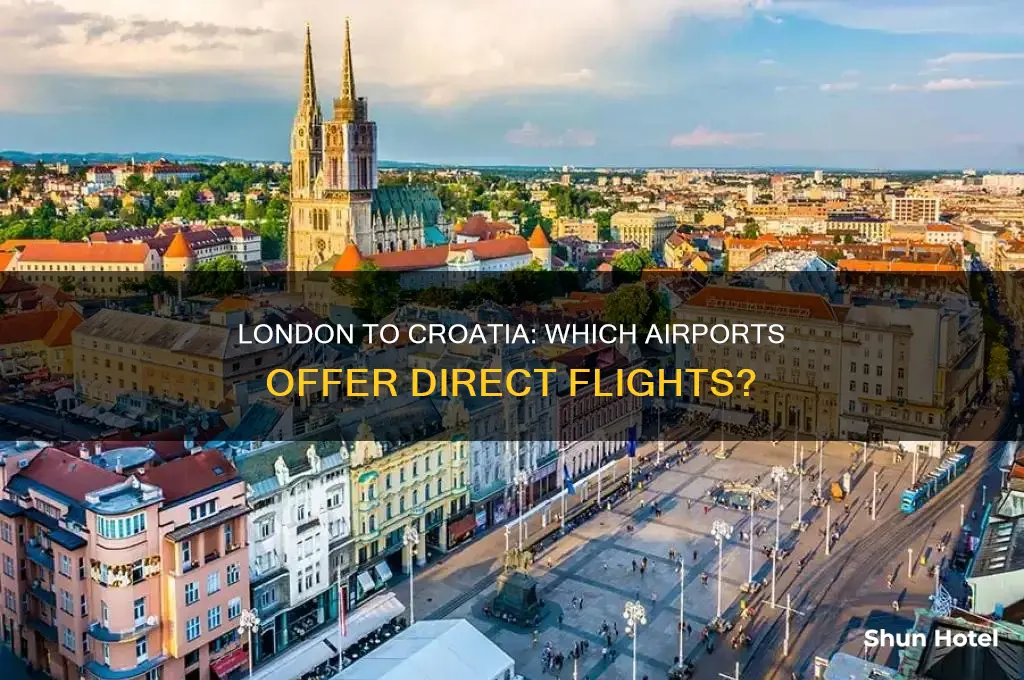 which london airports fly to croatia