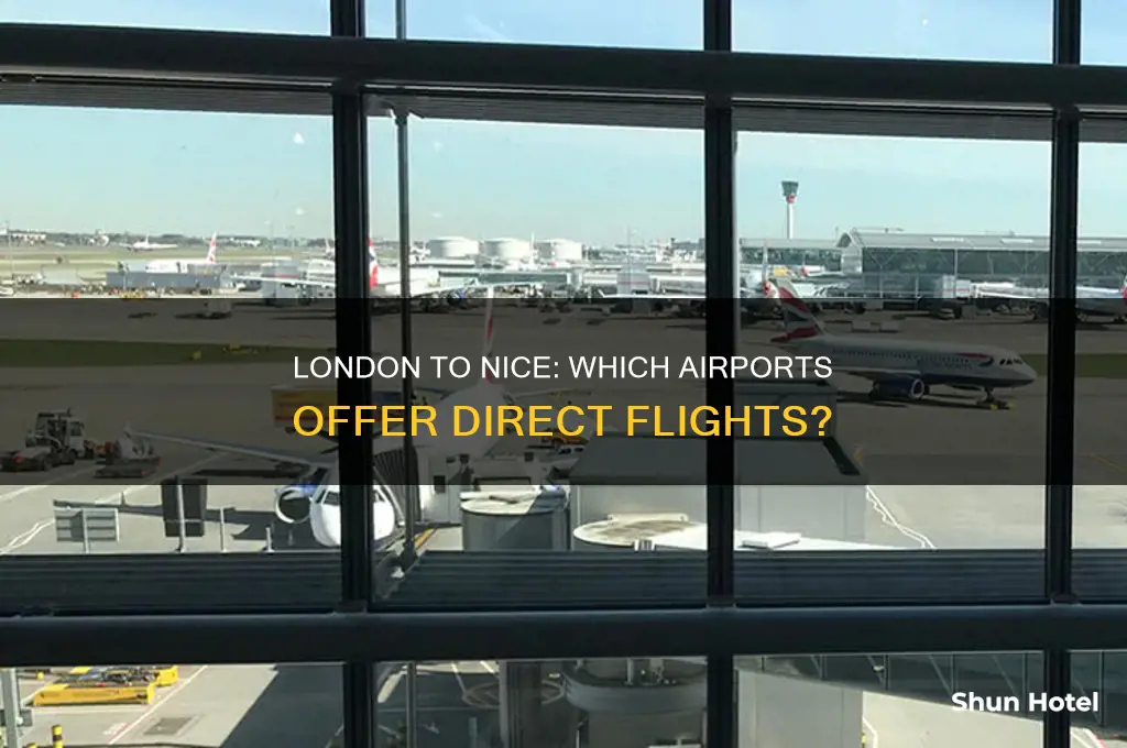 which london airports fly to nice