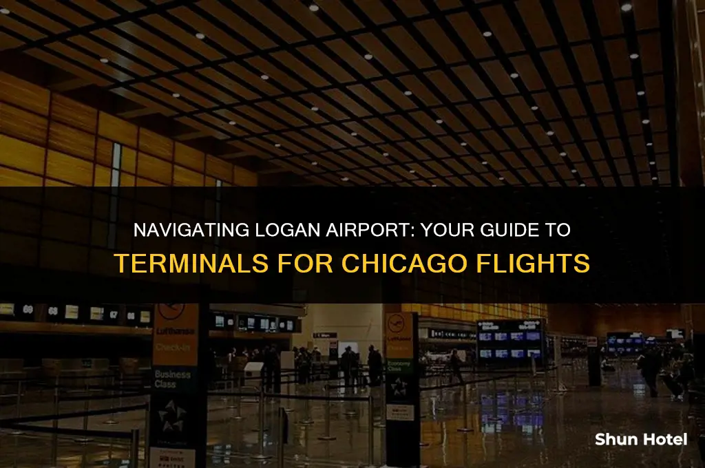 which terminal at logan airport if flight to chicago