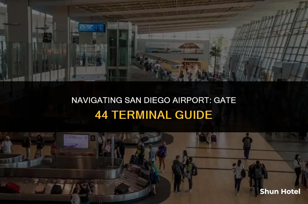 which terminal is gate 44 at san diego airport