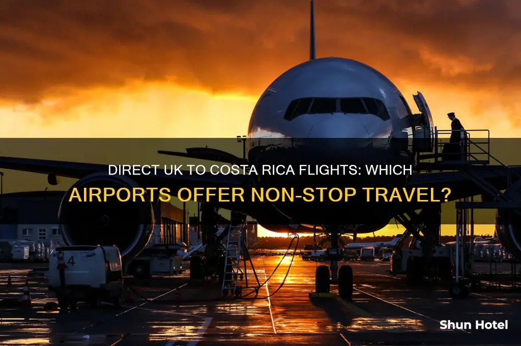 which uk airports fly direct to costa rica