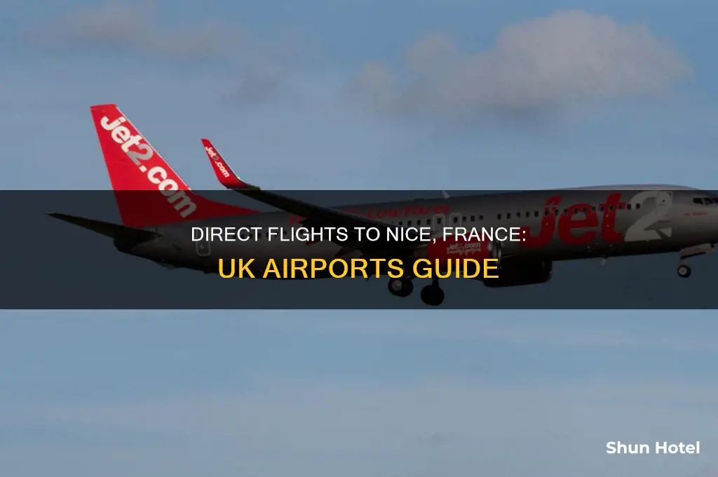 which uk airports fly direct to nice france