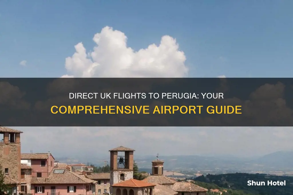 which uk airports fly direct to perugia