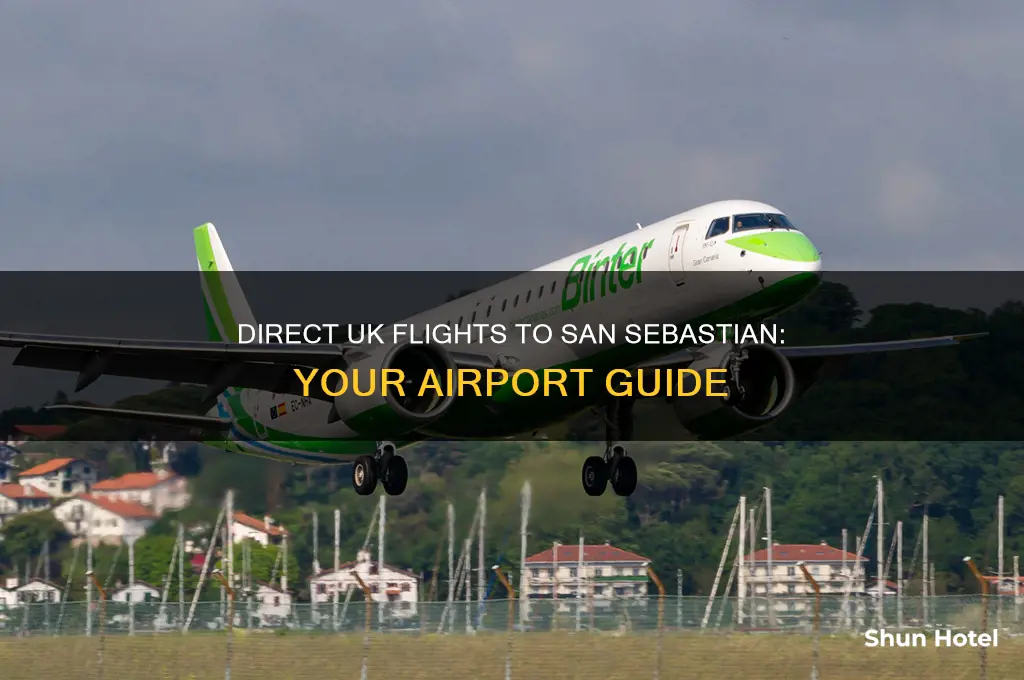 which uk airports fly direct to san sebastian