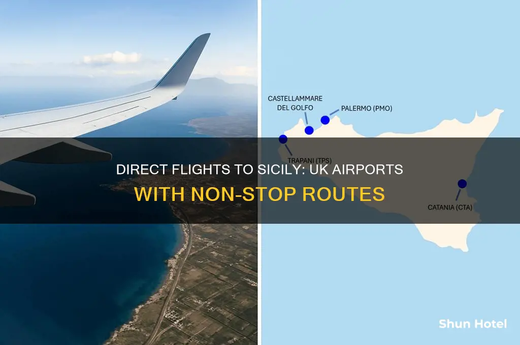 which uk airports fly direct to sicily