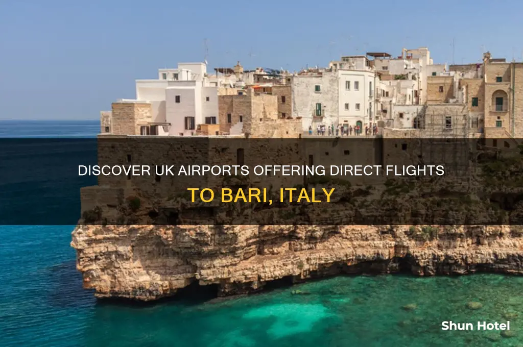 which uk airports fly to bari