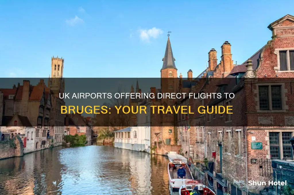 which uk airports fly to bruges