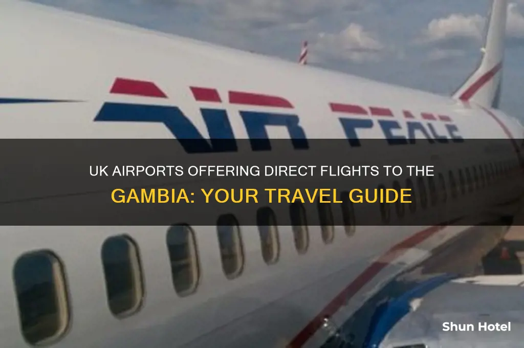 which uk airports fly to gambia