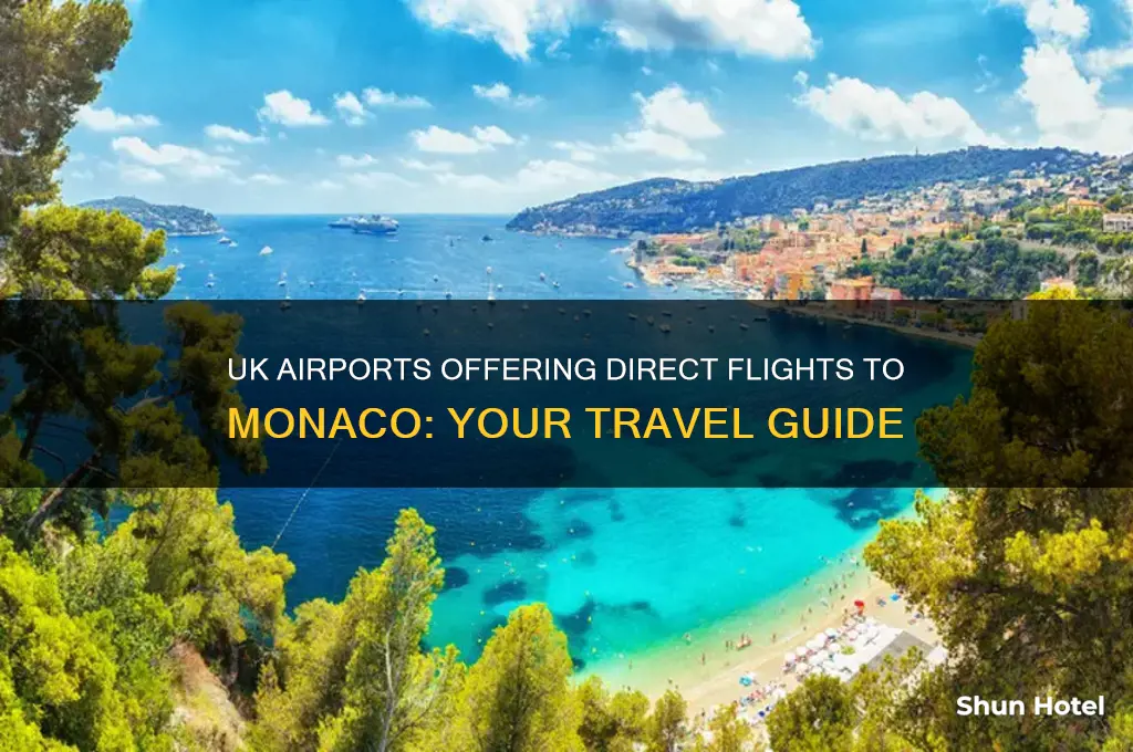 which uk airports fly to monaco