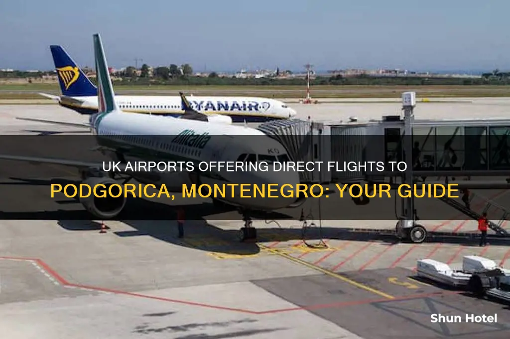 which uk airports fly to podgorica