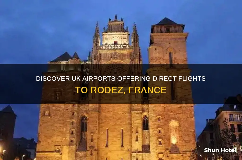 which uk airports fly to rodez france
