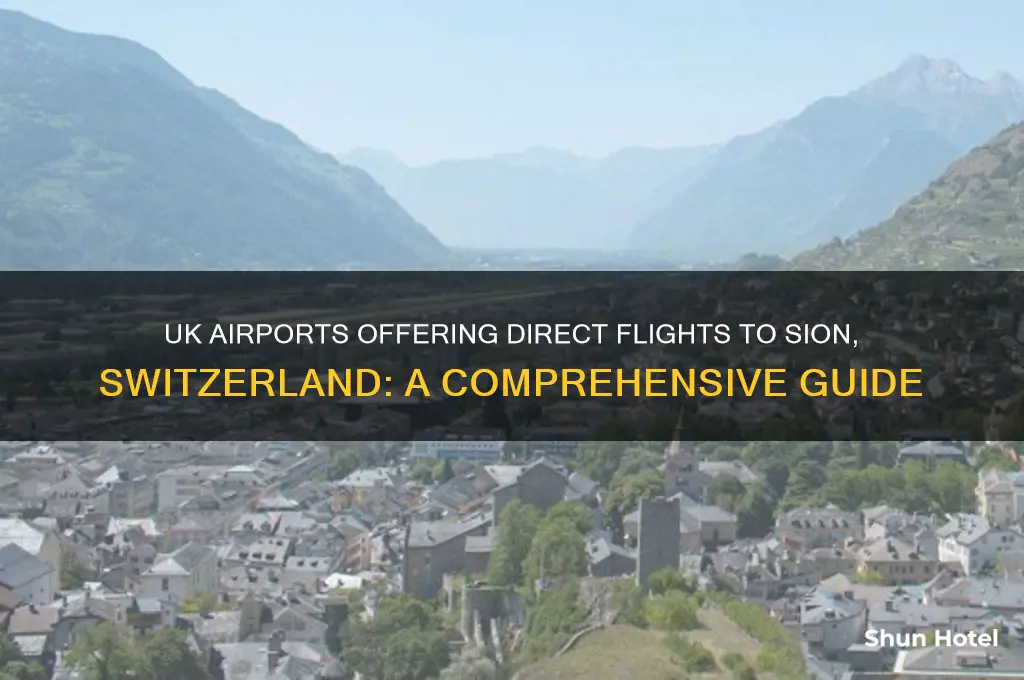 which uk airports fly to sion