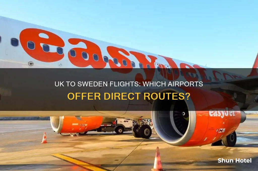 which uk airports fly to sweden