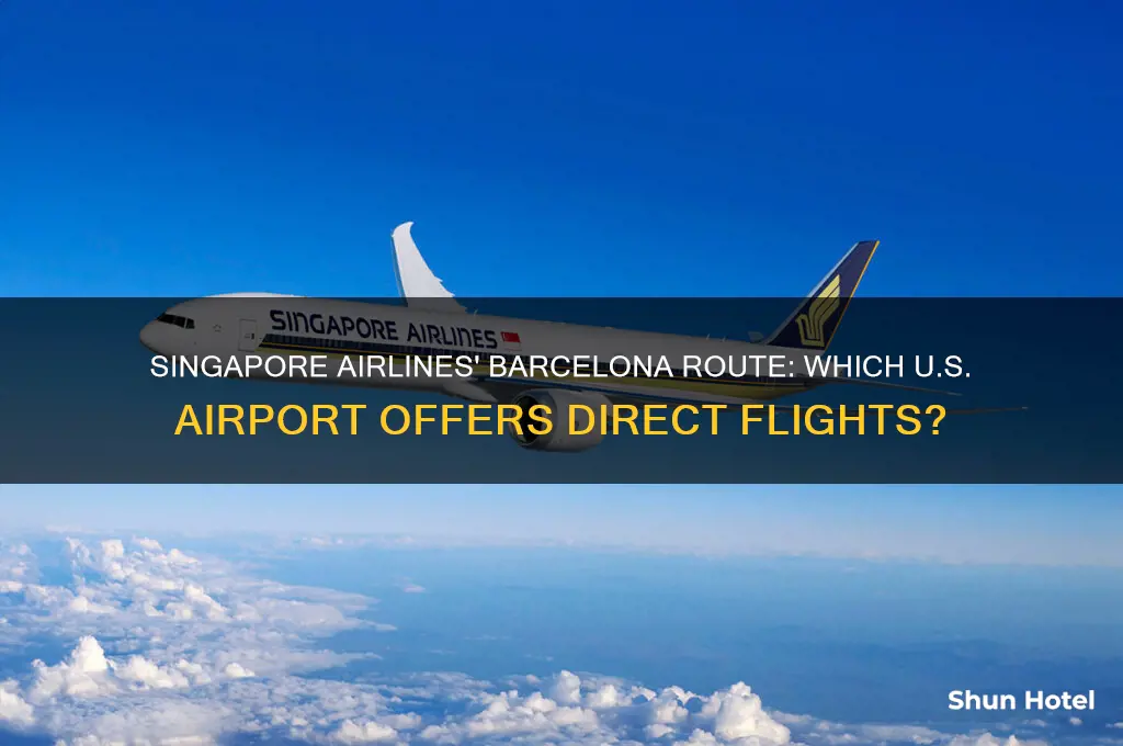 which us airport does singapor air fly to barcelona
