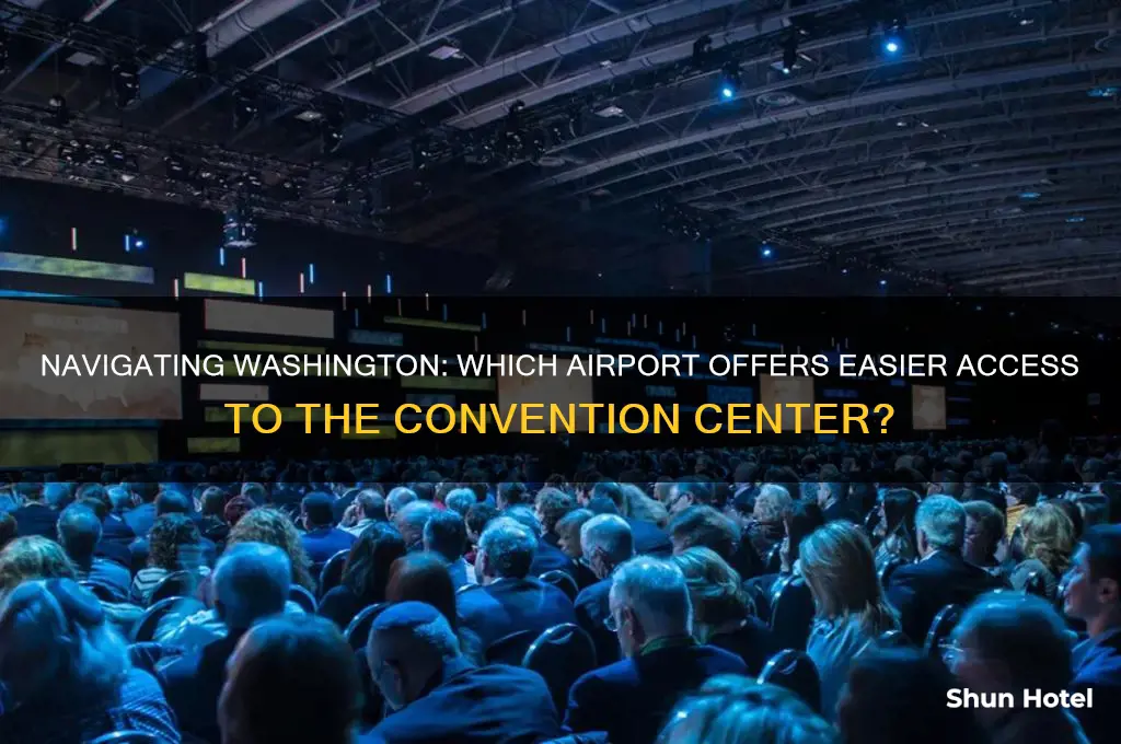 which washington airport is easier get to convention center
