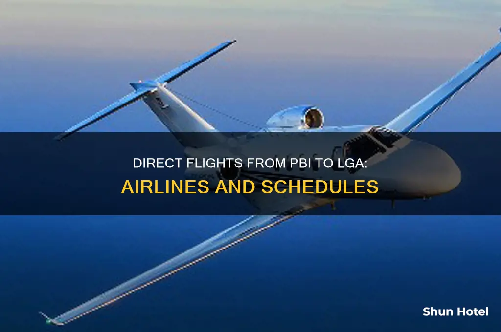 who flies direct from pbi to lga airport