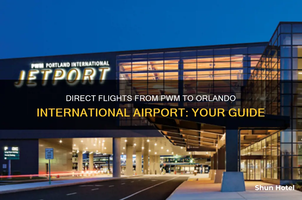 who flies direct from pwm to orlando international airport