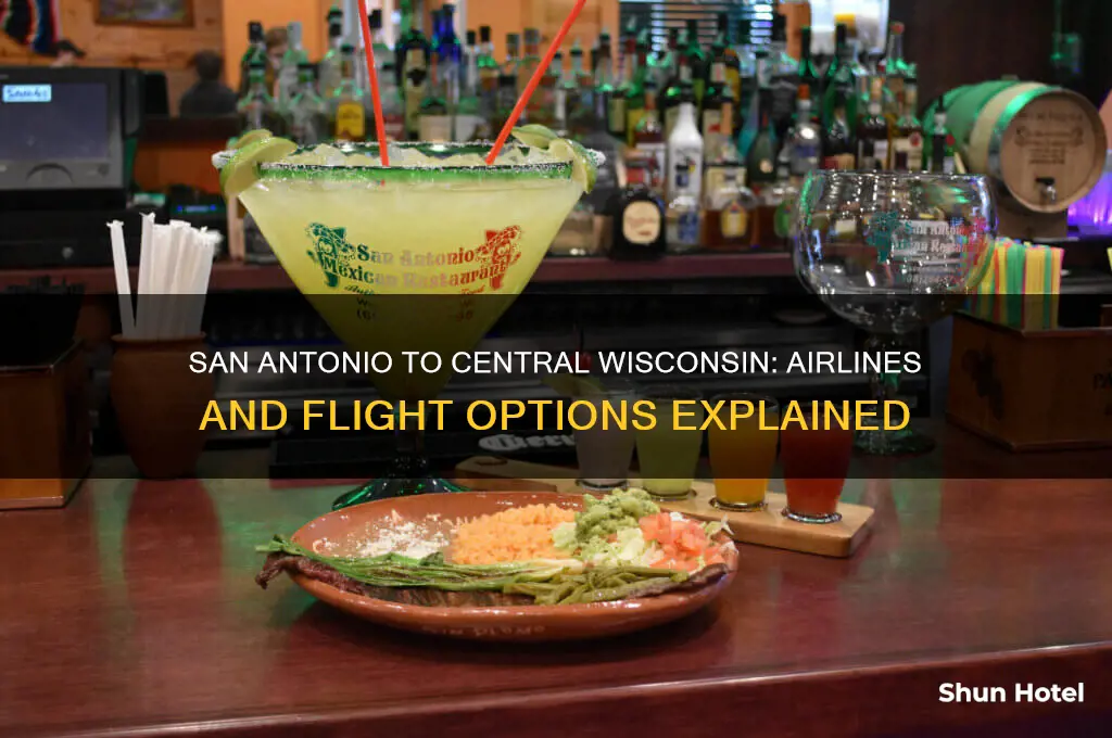 who flies from san antonio to cental wisconsin airport