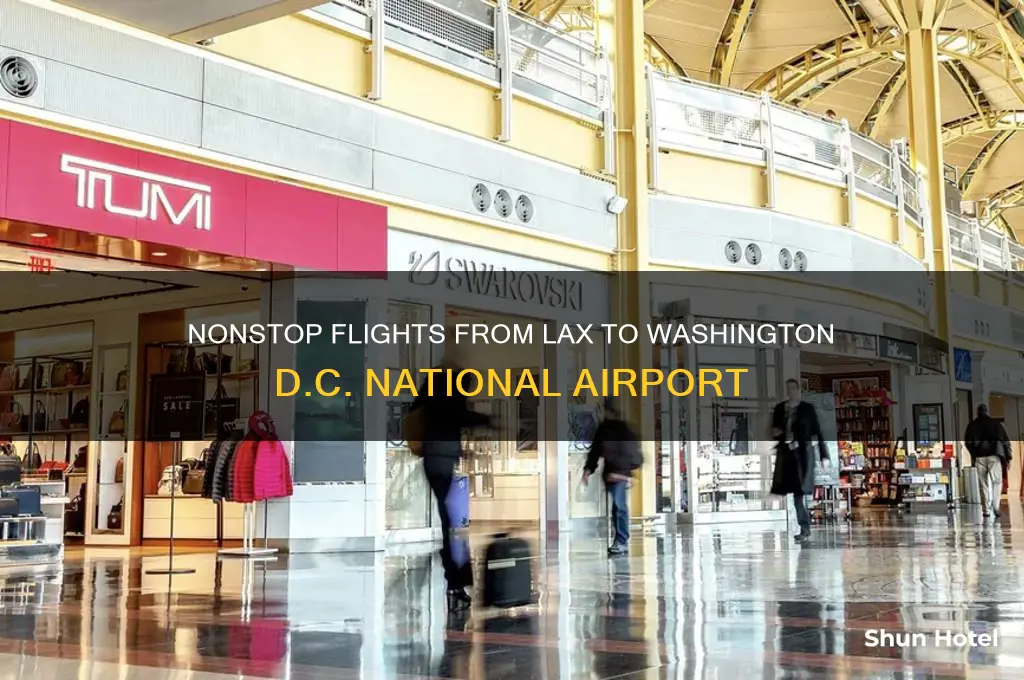 who flies lax to national dc airport non stop