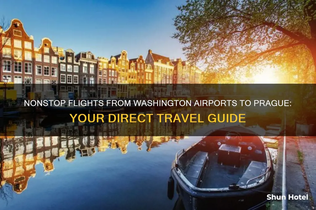 who flies nonstop from was airports to prague