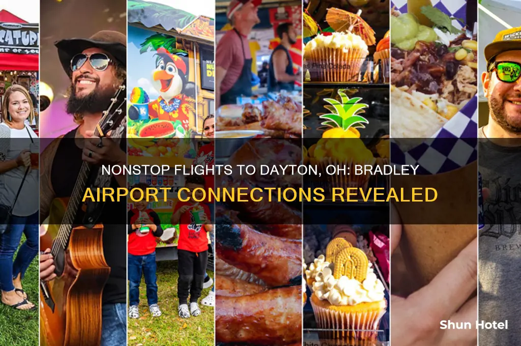 who flies nonstop to dayton oh airport from bradley