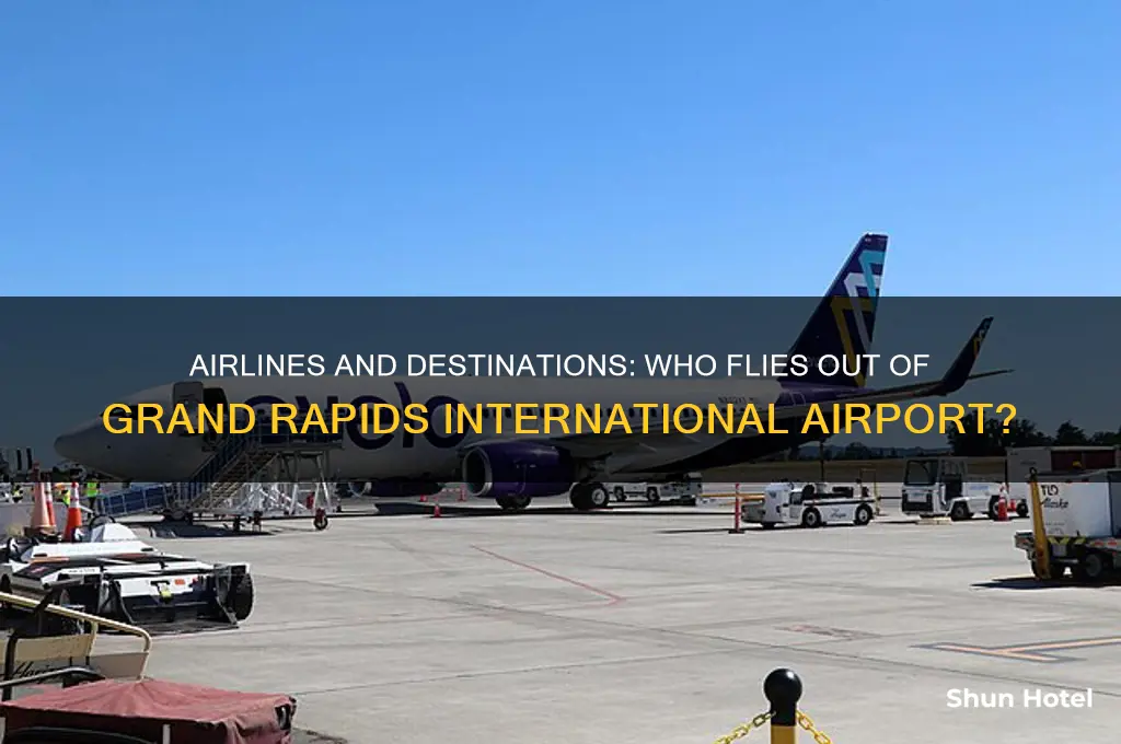 who flies out of grand rapids international airport