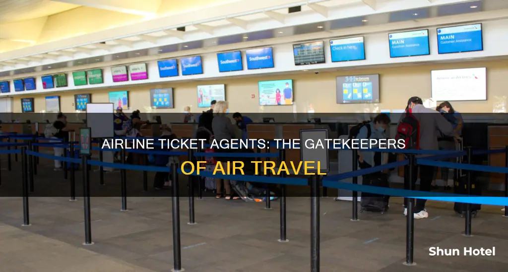 who takes tickets in an airport