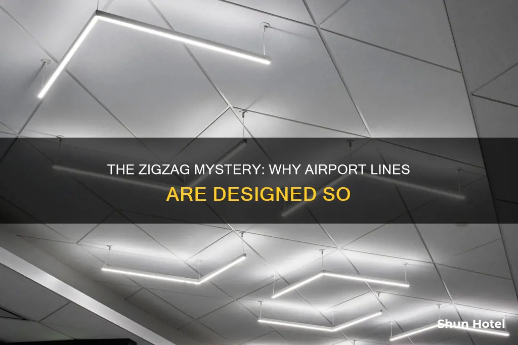why airport lines are in zigzag