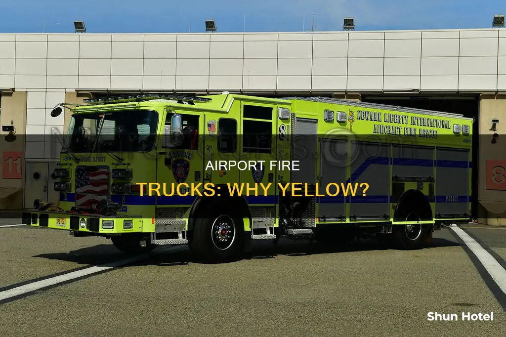 why are airport fire trucks yellow