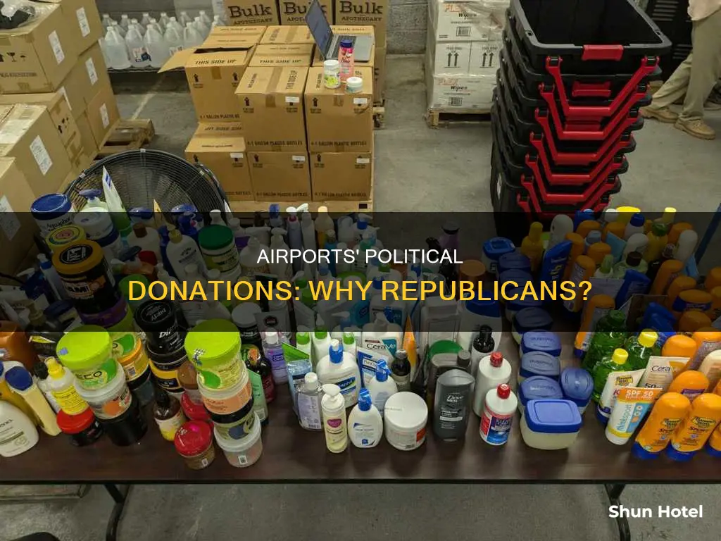 why are airports donating to republicans