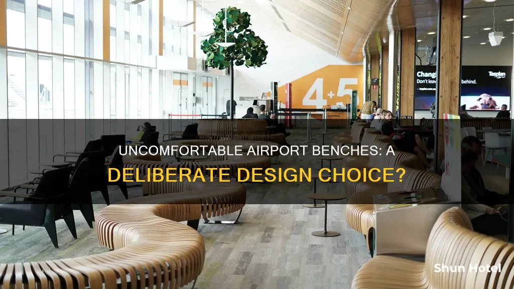 why are benches in airports uncomfortable