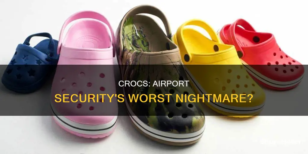why are crocs banned in airports