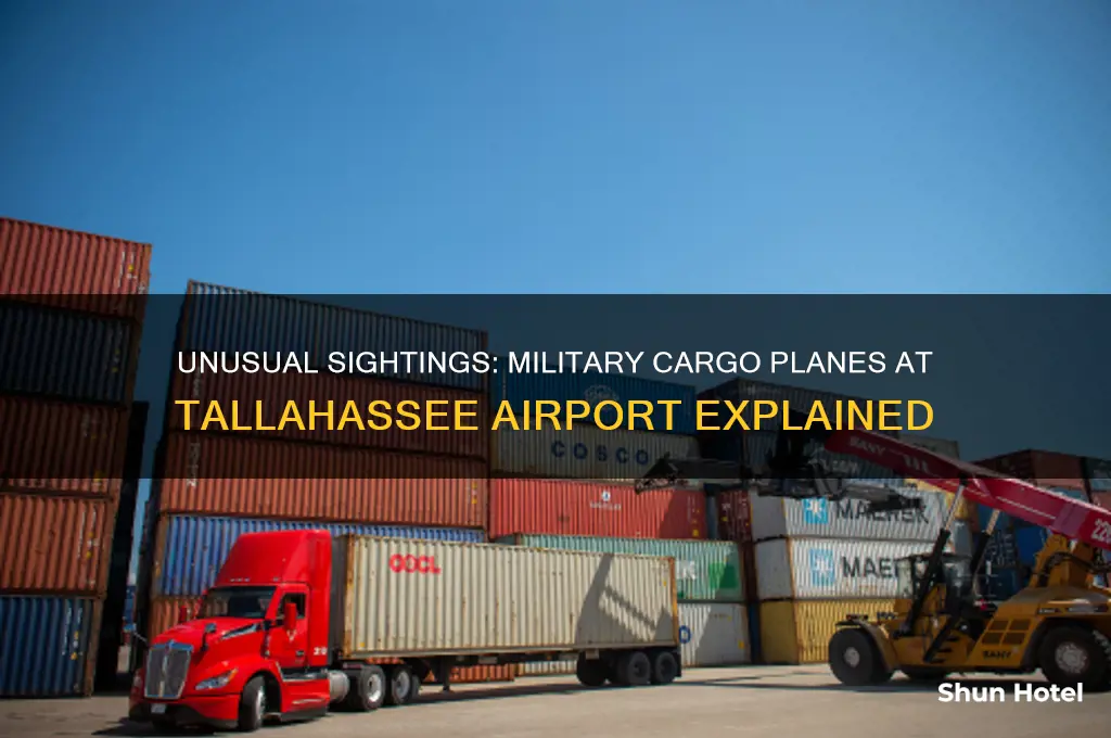 why are military cargo planes flying into tallahassee airport
