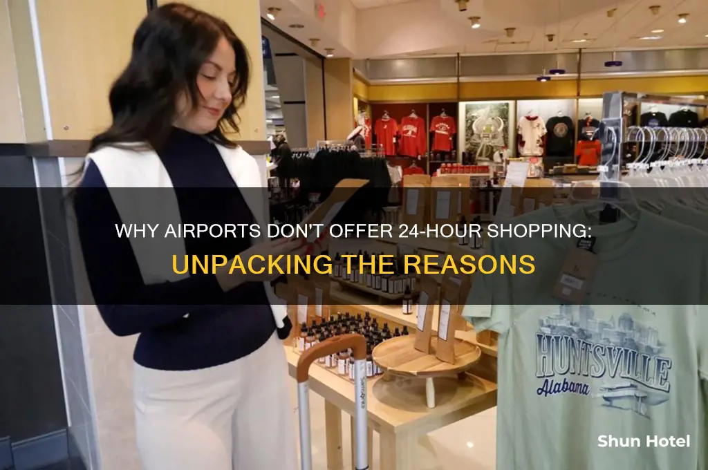 why arent stores open 24 hrs in airports