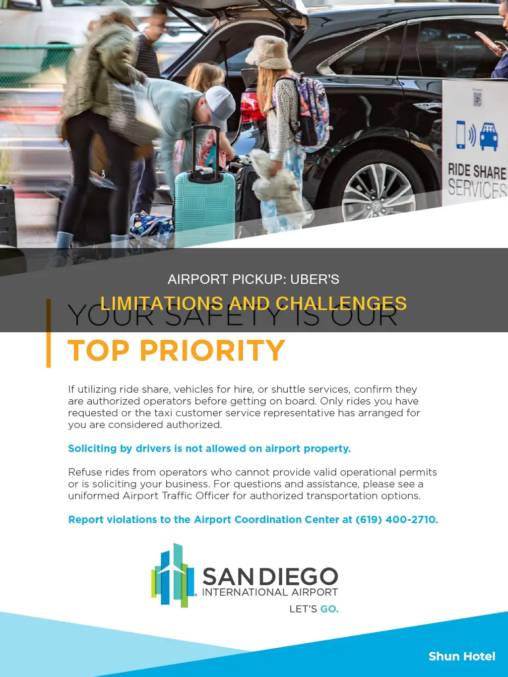 why can t uber pickup at airport