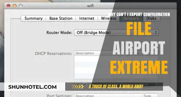 Troubleshooting Airport Extreme Configuration File Export